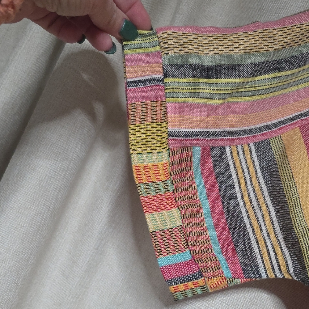En Creme Pastel Striped High Low Dress - Picture 6 of 6